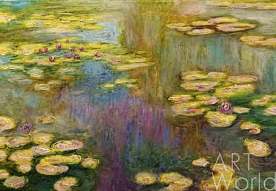 картина масло холст "Водяные лилии", N14, копия С.Камского картины Клода Моне, Моне Клод Артворлд.ру