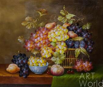 Картина маслом "Натюрморт с фруктами в стиле барокко N2" Артворлд.ру