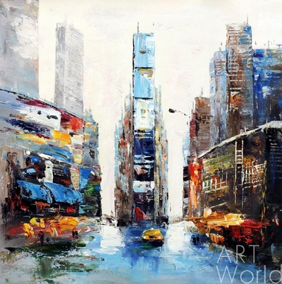 картина масло холст Картина маслом "New York, I love that city (Нью-Йорк, я люблю этот город) N1", Виверс Кристина, LegacyArt Артворлд.ру