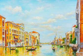 Копия картины Федерико Кампо "Вид на Большой канал в Венеции" (Federico del Campo View of the Grand Canal of Venice) Артворлд.ру