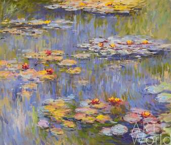 "Водяные лилии", N25, копия С. Камского картины Клода Моне Артворлд.ру